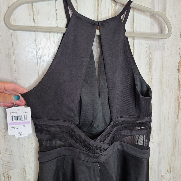 Morgan & Co Black Fit & Flare Dress Party Dance Evening Dress - Picture 11 of 15